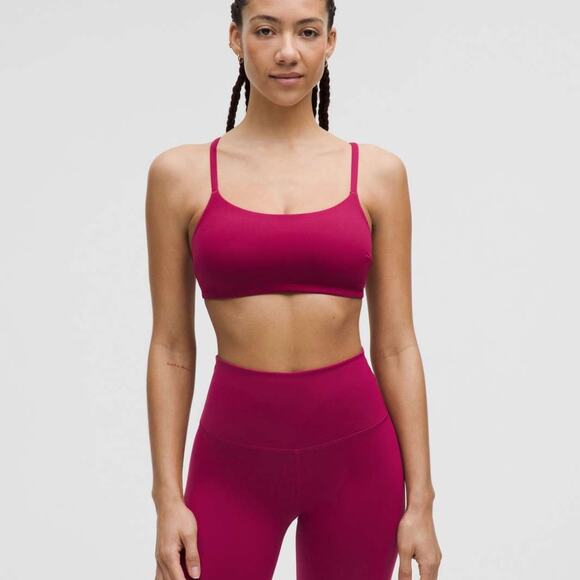 lululemon athletica Other - NWT Lululemon Wunder Train Strappy Racer Bra Magenta Smocked Yoga Gym Size 2